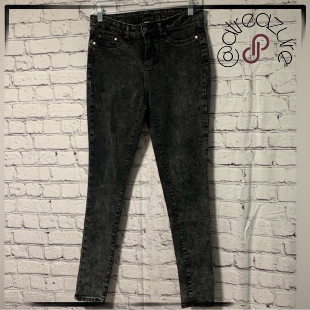 🈹 Faded Glory Black Washed Skinny Jeans